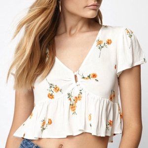 LA Hearts Flower Print Blouse